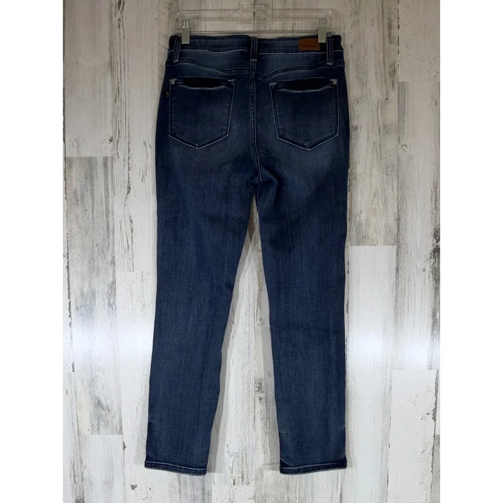 Judy Blue Skinny‎ Fit Capri Jeans 9/29 (28x27) Dark Wash Stretchy Mid Rise
